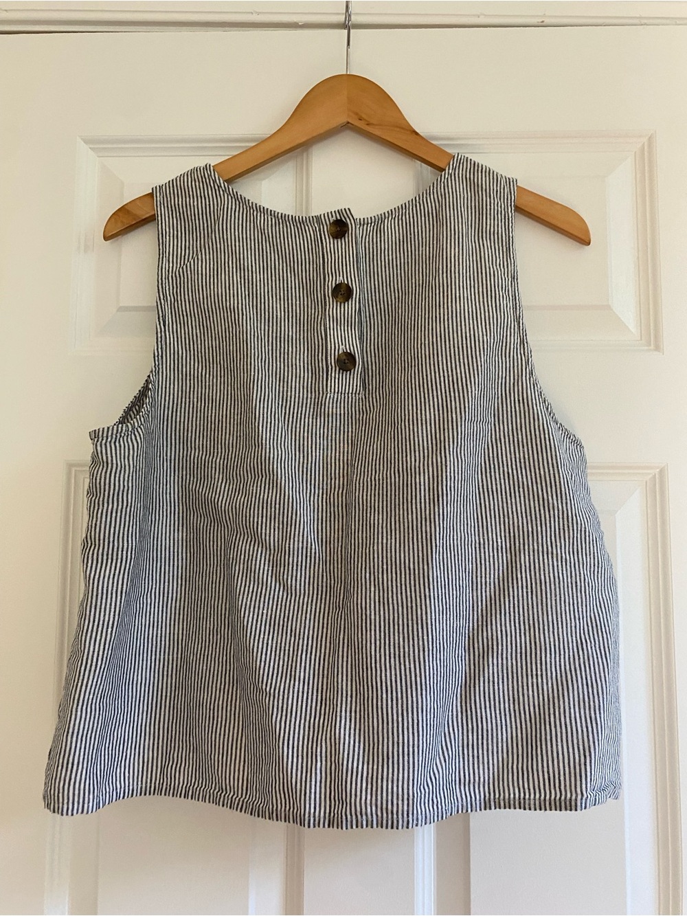 J. Crew Striped Gray Tank Top - Picture 6 of 7